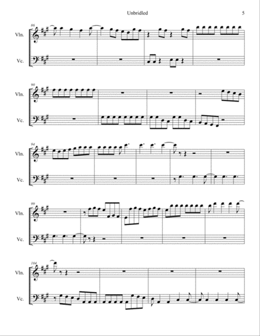 Unbridled Unbridled Small Ensemble scores gallery preview page 5
