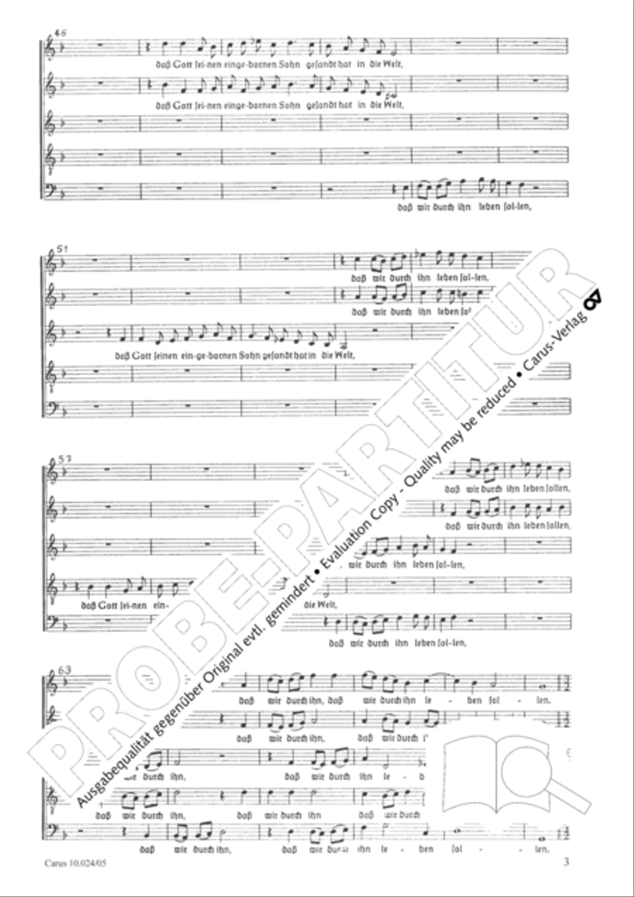 Thereby is revealed unto us the glory of God's favor (Daran ist erschienen die Liebe Gottes) SSATB scores gallery preview page 4