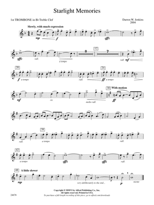 Starlight Memories: (wp) 1st B-flat Trombone T.C.