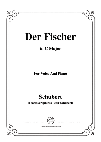 Schubert-Der Fischer,in C Major,Op.5,No.3,for Voice and Piano image number null