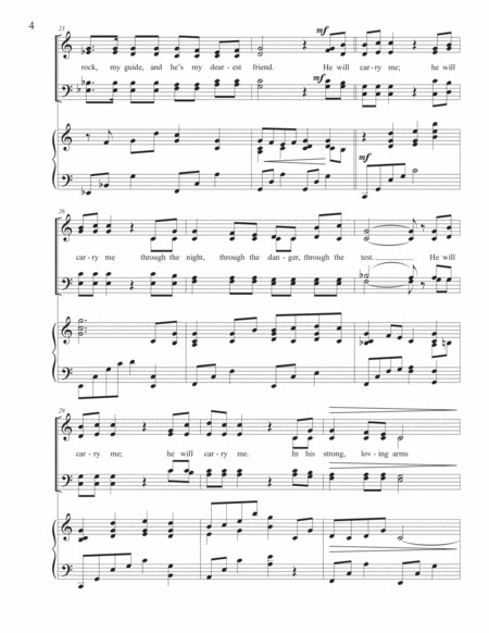 He Will Carry Me (SATB) image number null