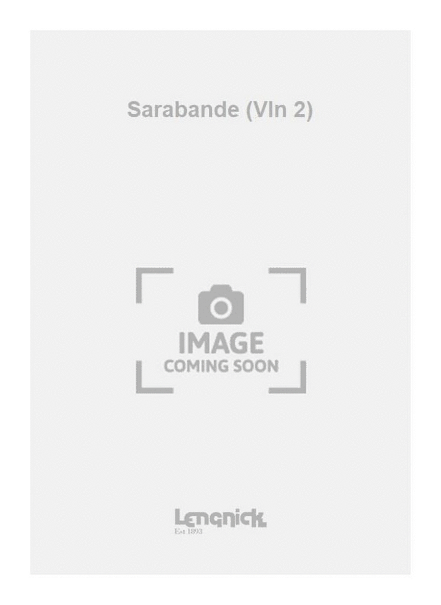 Sarabande (Vln 2) Violin scores gallery preview page 1