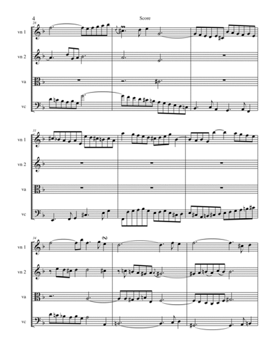 Bach: Prelude BWV 849 transcribed for String Quartet image number null