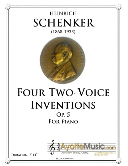 Heinrich Schenker - Four Two Voice Inventions, op. 5 image number null
