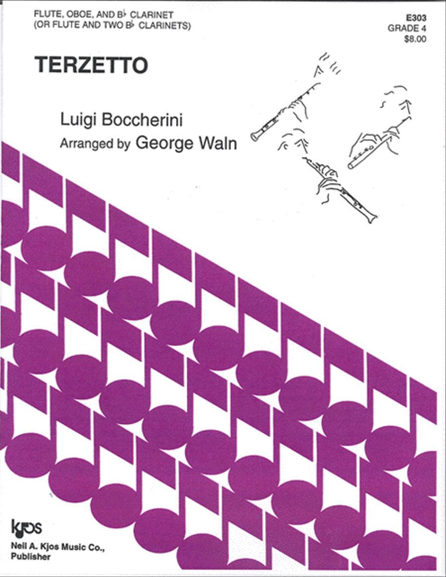 Terzetto (Flute, Oboe, Clarinet/Flute, 2 Clarinets) Clarinet scores gallery preview page 1