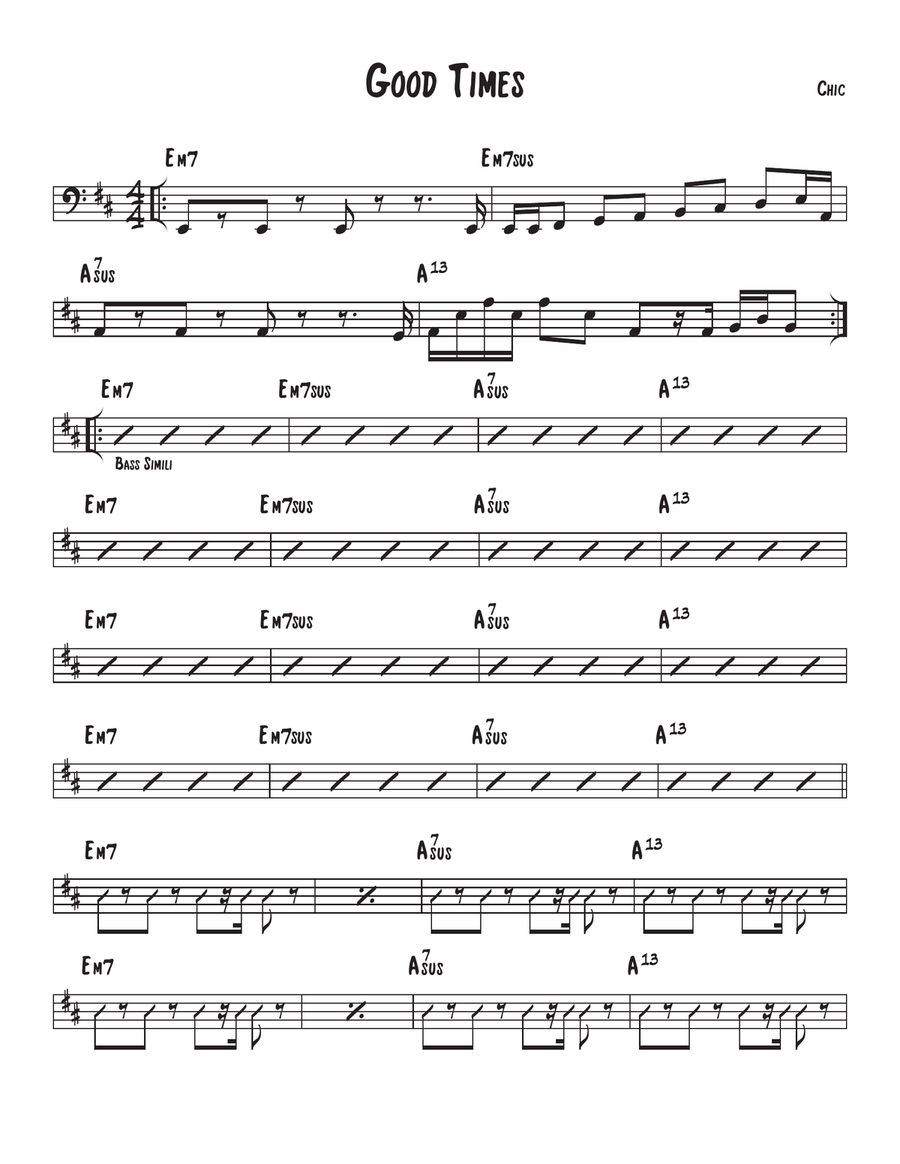 Good Times Piano, Vocal scores gallery preview page 1