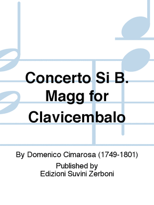 Book cover for Concerto Si B. Magg for Clavicembalo