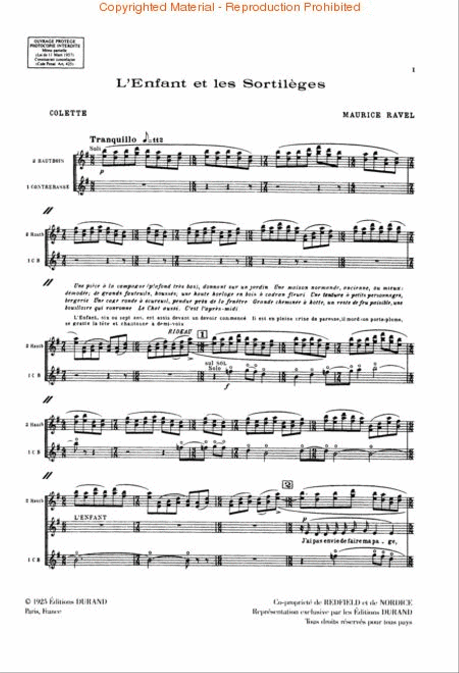 L'Enfant et les sortilèges Orchestra scores gallery preview page 2