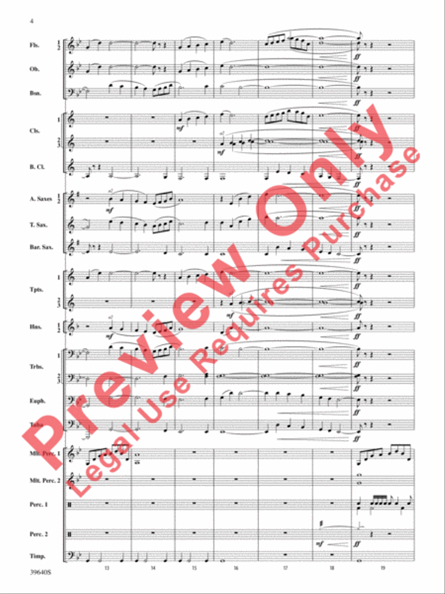 Ancient Carol Variants Concert Band scores gallery preview page 5