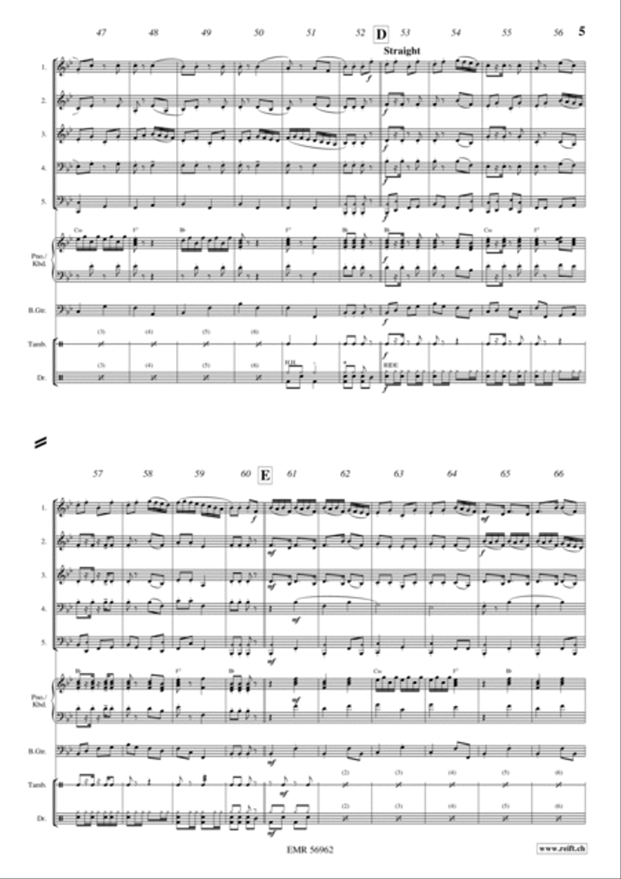 Western Medley Brass Quintet scores gallery preview page 5