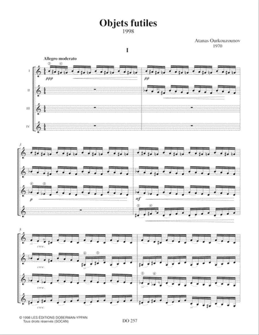Objets futiles Objets futiles Guitar Ensemble scores gallery preview page 3