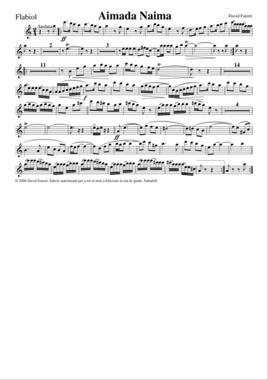 Aimada Naima Woodwind Ensemble scores gallery preview page 3