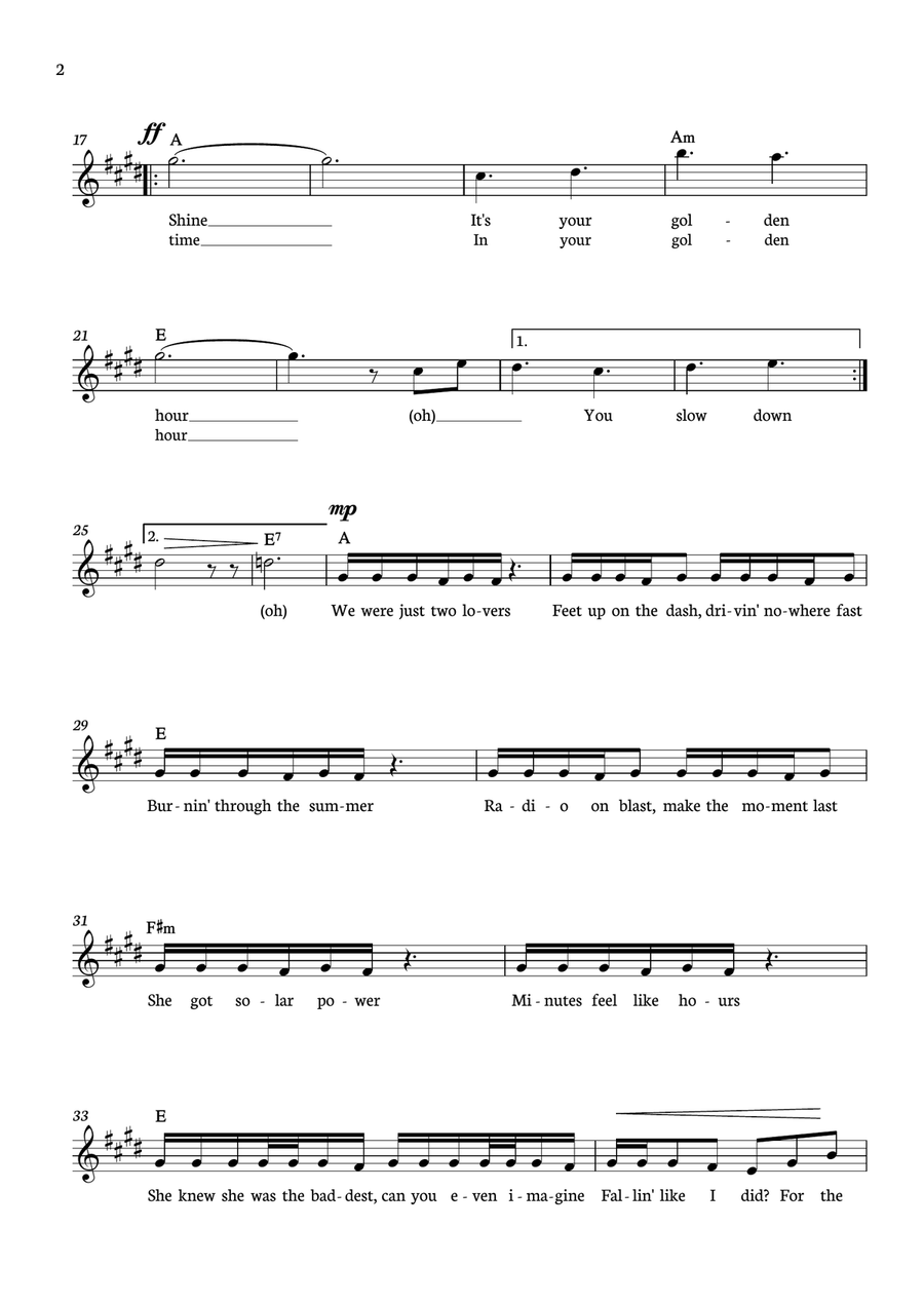 Golden Hour Piano scores gallery preview page 2