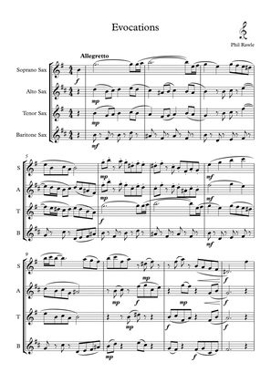 Evocations - Saxophone Quartet (SATB)