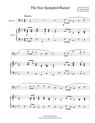 The Star-Spangled Banner - for bassoon and piano