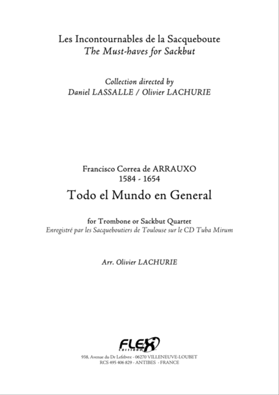 Todo el Mundo en General Trombone scores gallery preview page 1