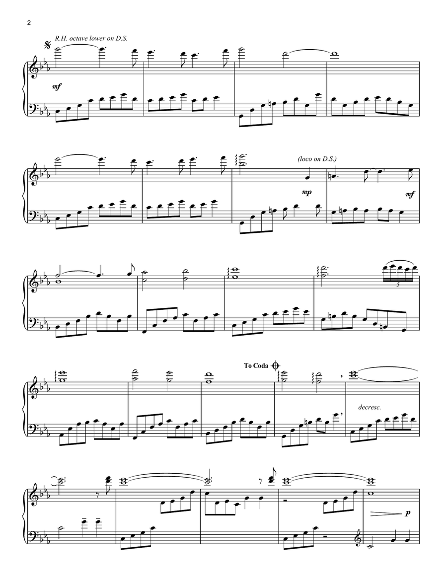 One Man's Dream Piano Solo scores gallery preview page 2