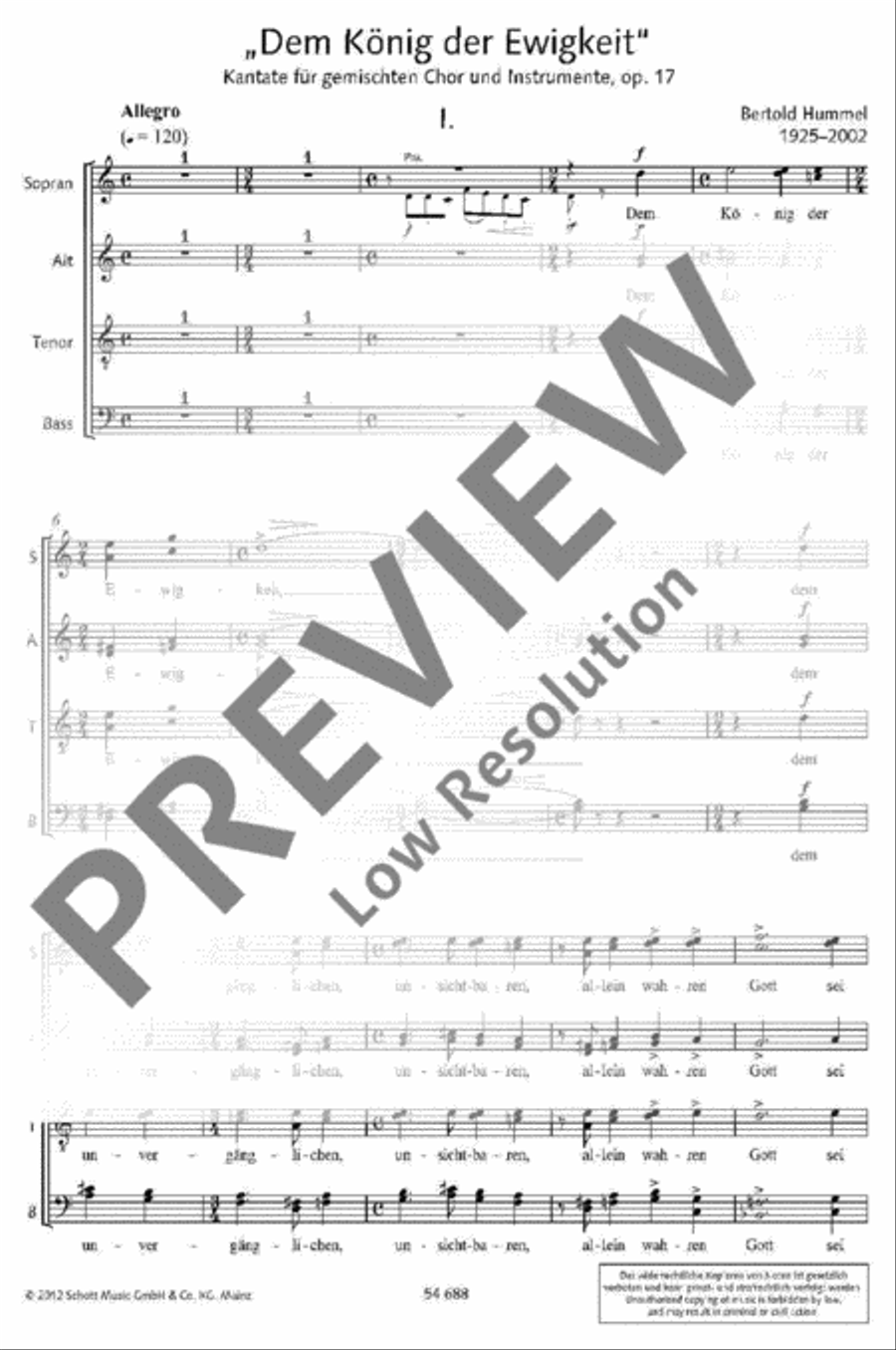 Dem König der Ewigkeit Mixed Choir scores gallery preview page 2