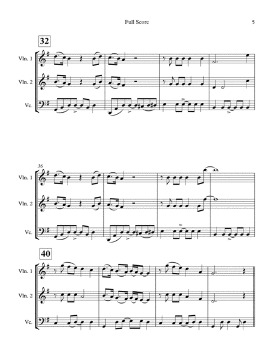 I Want To Hold Your Hand String Trio scores gallery preview page 5