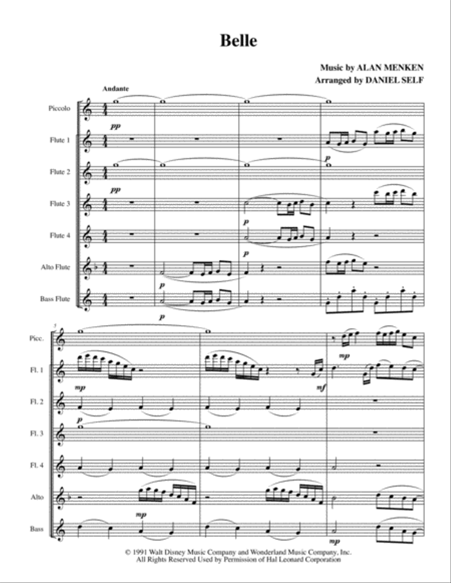 Belle Woodwind Ensemble scores gallery preview page 1