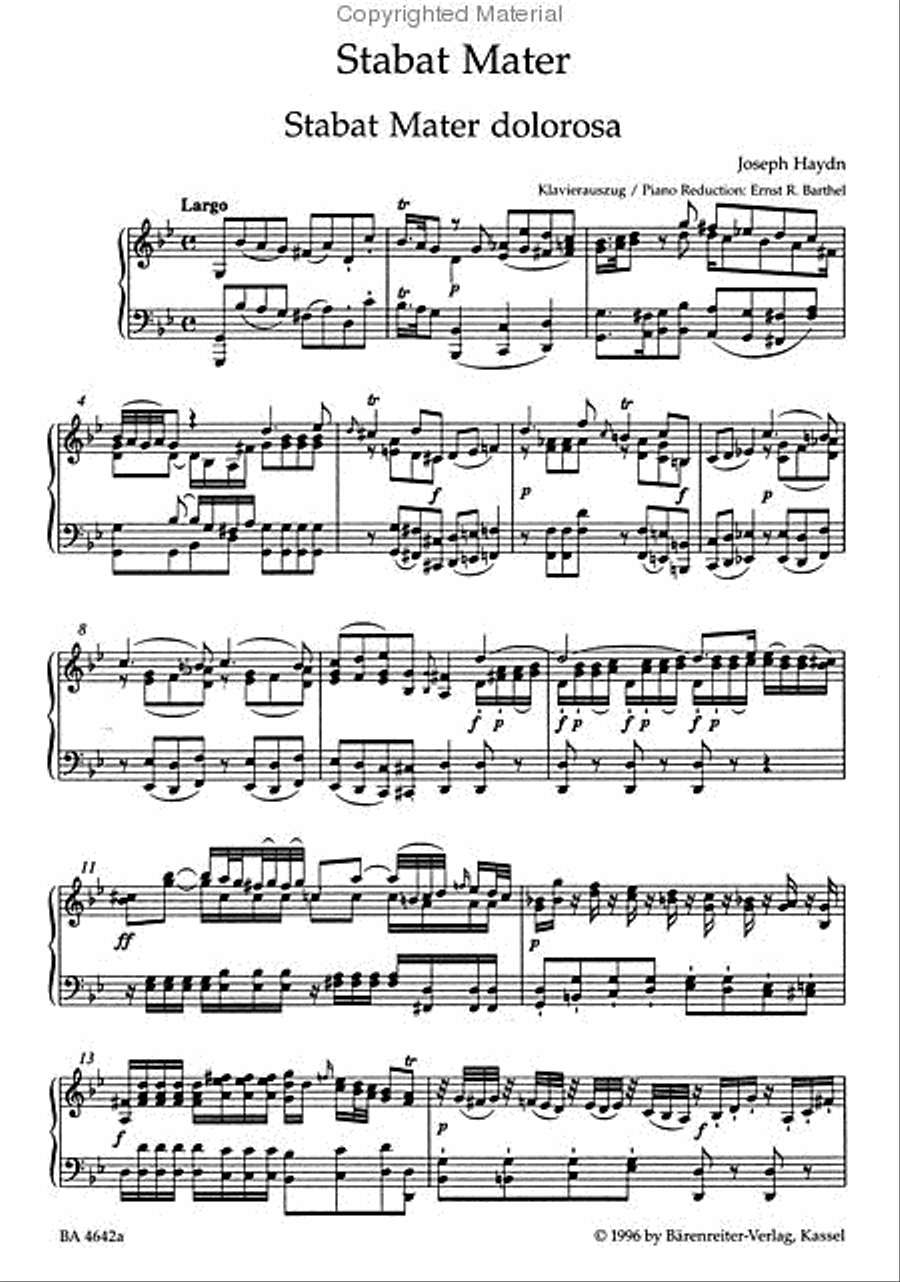 Stabat Mater Hob. XX bis 4-Part scores gallery preview page 3