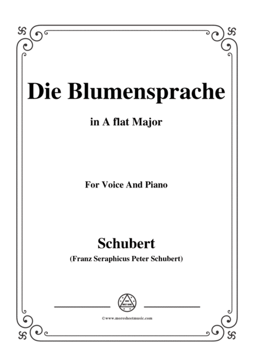 Schubert-Die Blumensprache,in A flat Major,Op.173 No.5,for Voice and Piano image number null