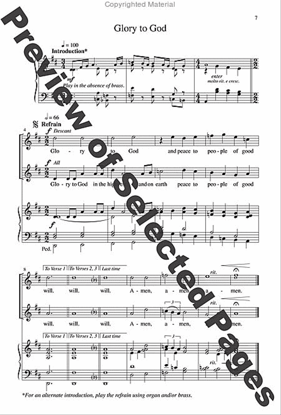 Mass for a Servant Church - Choral / Accompaniment edition 4-Part scores gallery preview page 6
