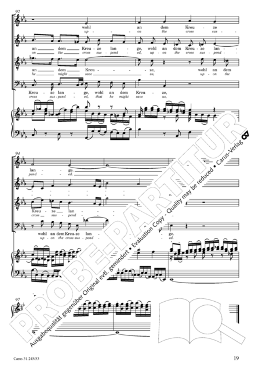 St. John Passion (Johannes-Passion) 4-Part scores gallery preview page 20