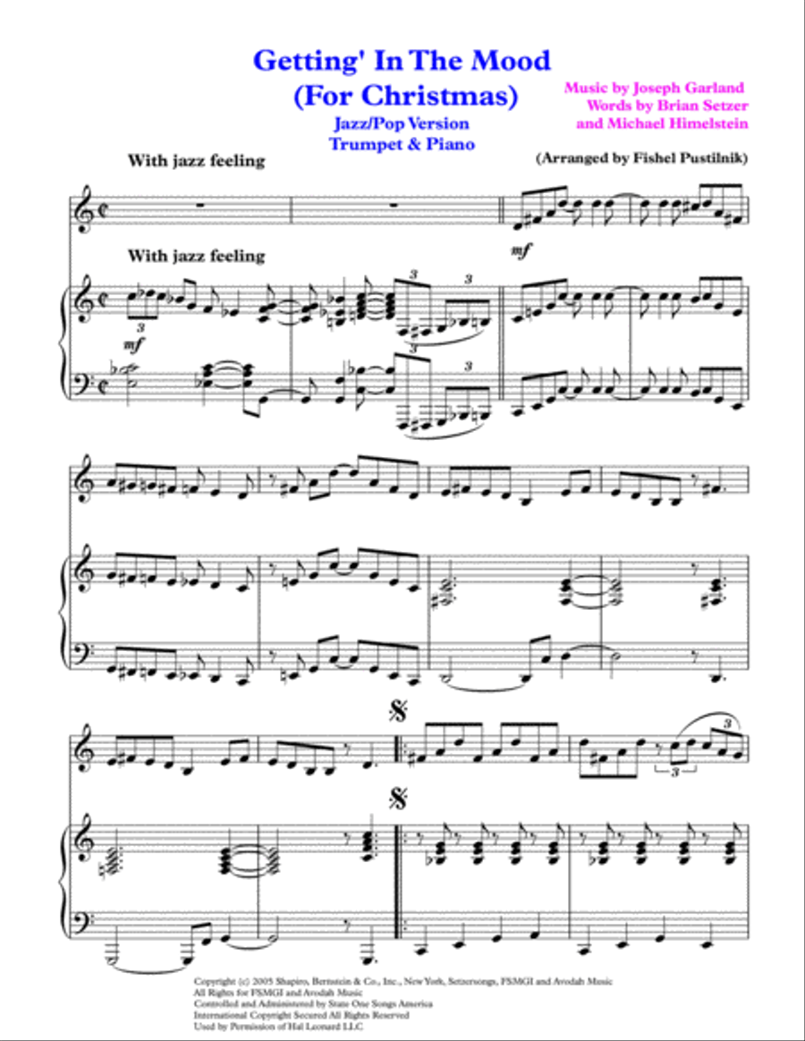 Getting' In The Mood (For Christmas) Trumpet Solo scores gallery preview page 2