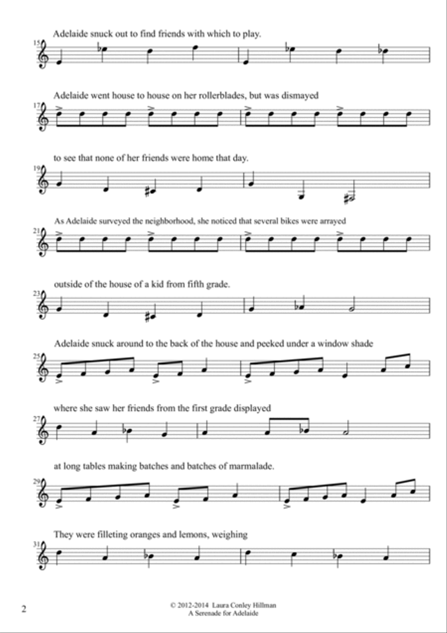 A Serenade for Adelaide A Serenade for Adelaide Horn Solo scores gallery preview page 2