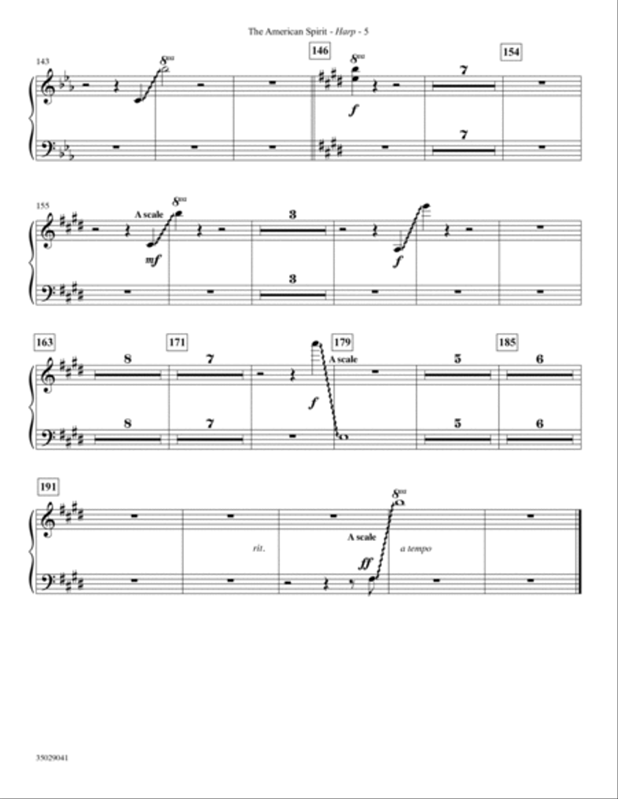 The American Spirit - Harp Choir scores gallery preview page 5