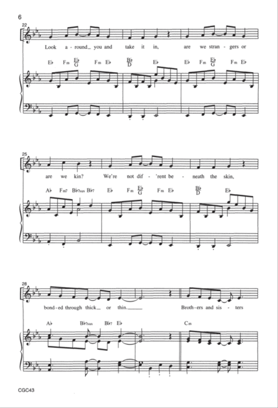 All God's Children (Score) Unison Choir scores gallery preview page 5