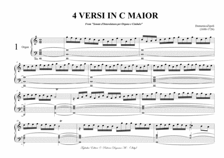 QUATTRO VERSI IN C MAJOR - D. Zipoli - From Sonate d’Intavolatura per Organo e Cimbalo image number null