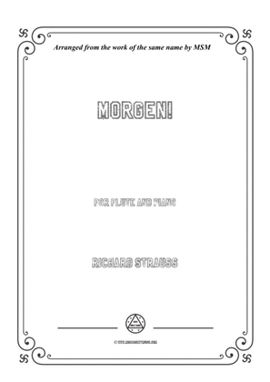 Book cover for Richard Strauss-Morgen!, for Flute and Piano