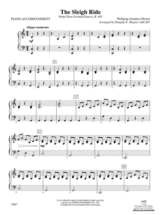 The Sleigh Ride (from Three German Dances, K. 605): Piano Accompaniment