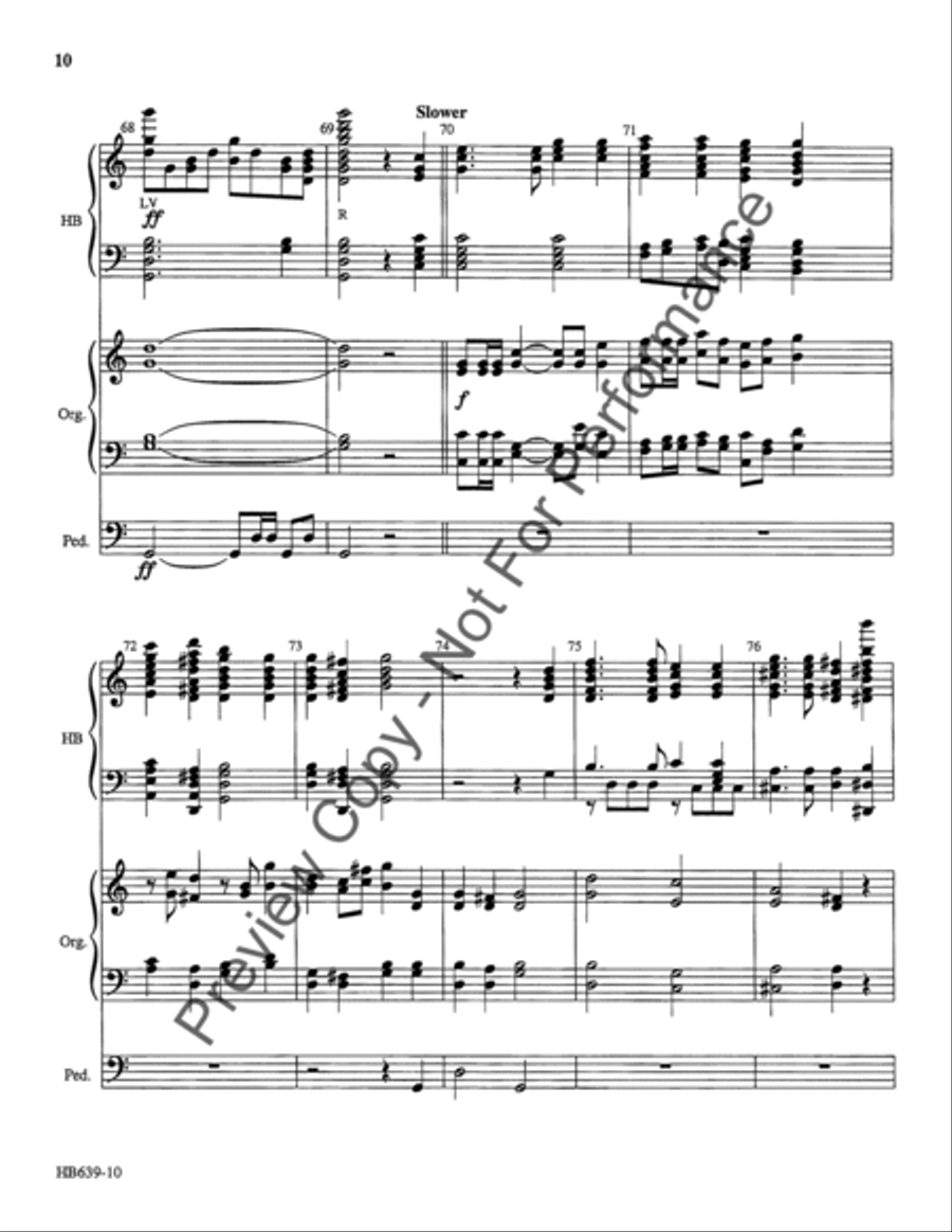Strong to Save - organ and handbell score Handbell Choir scores gallery preview page 11