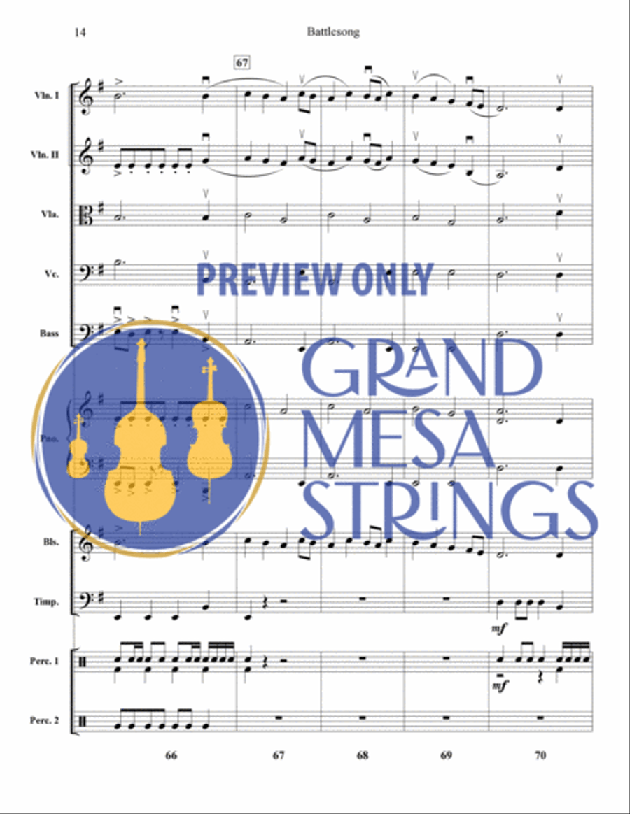 Battlesong String Orchestra scores gallery preview page 15