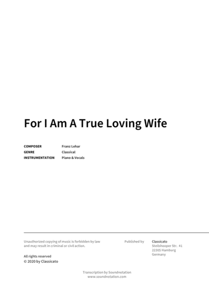 For I Am A True Loving Wife image number null