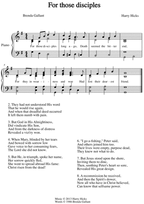 For those disciples. A brand new hymn!