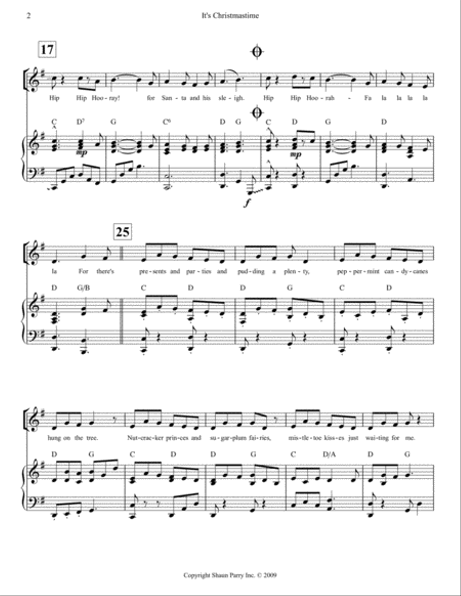 It's Christmastime (or Hear the Bells Ring) A Cappella scores gallery preview page 3