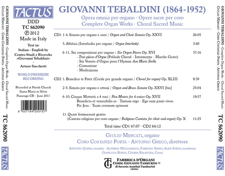 Tebaldini: Complete Organ Work