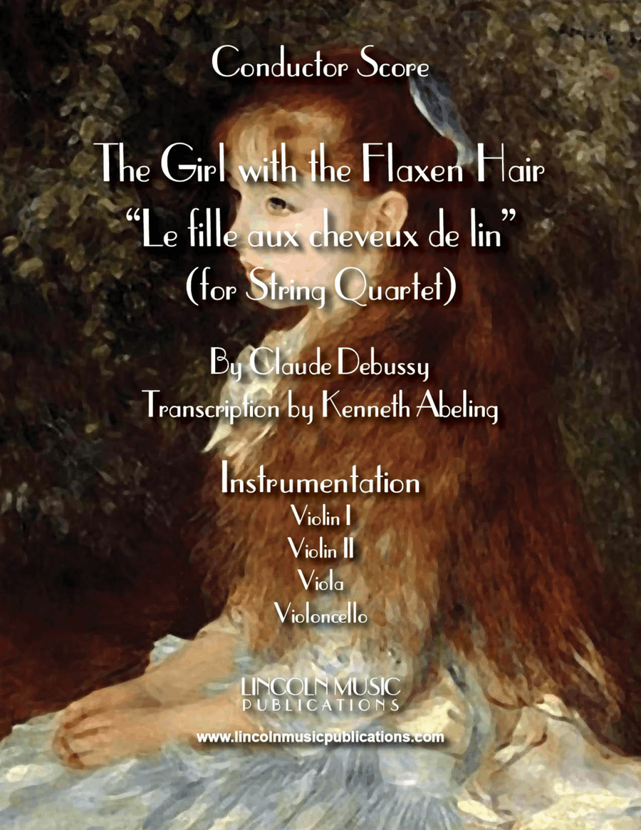 The Girl with the Flaxen Hair (for String Quartet) String Quartet scores gallery preview page 1