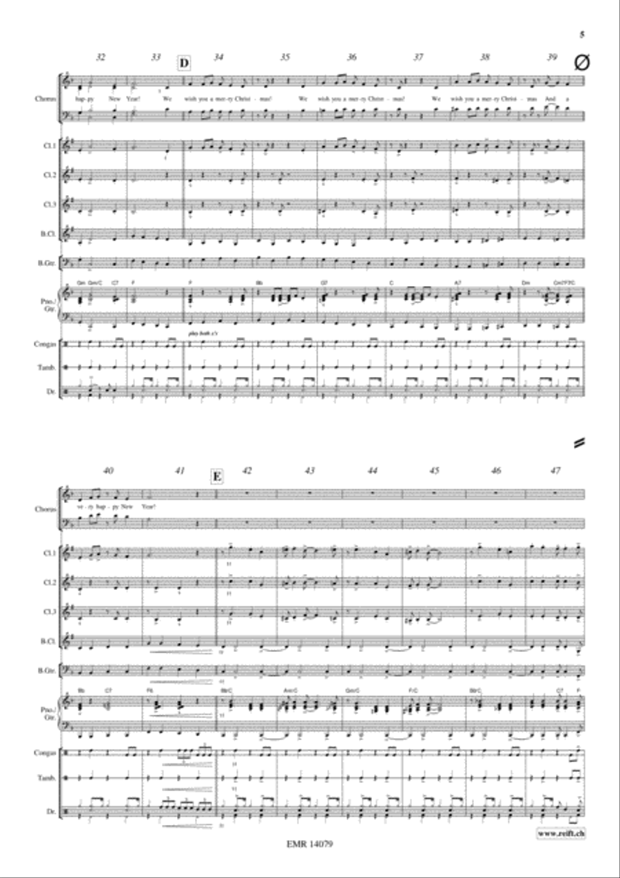 A Merry Christmas A Merry Christmas Clarinet Quartet scores gallery preview page 6