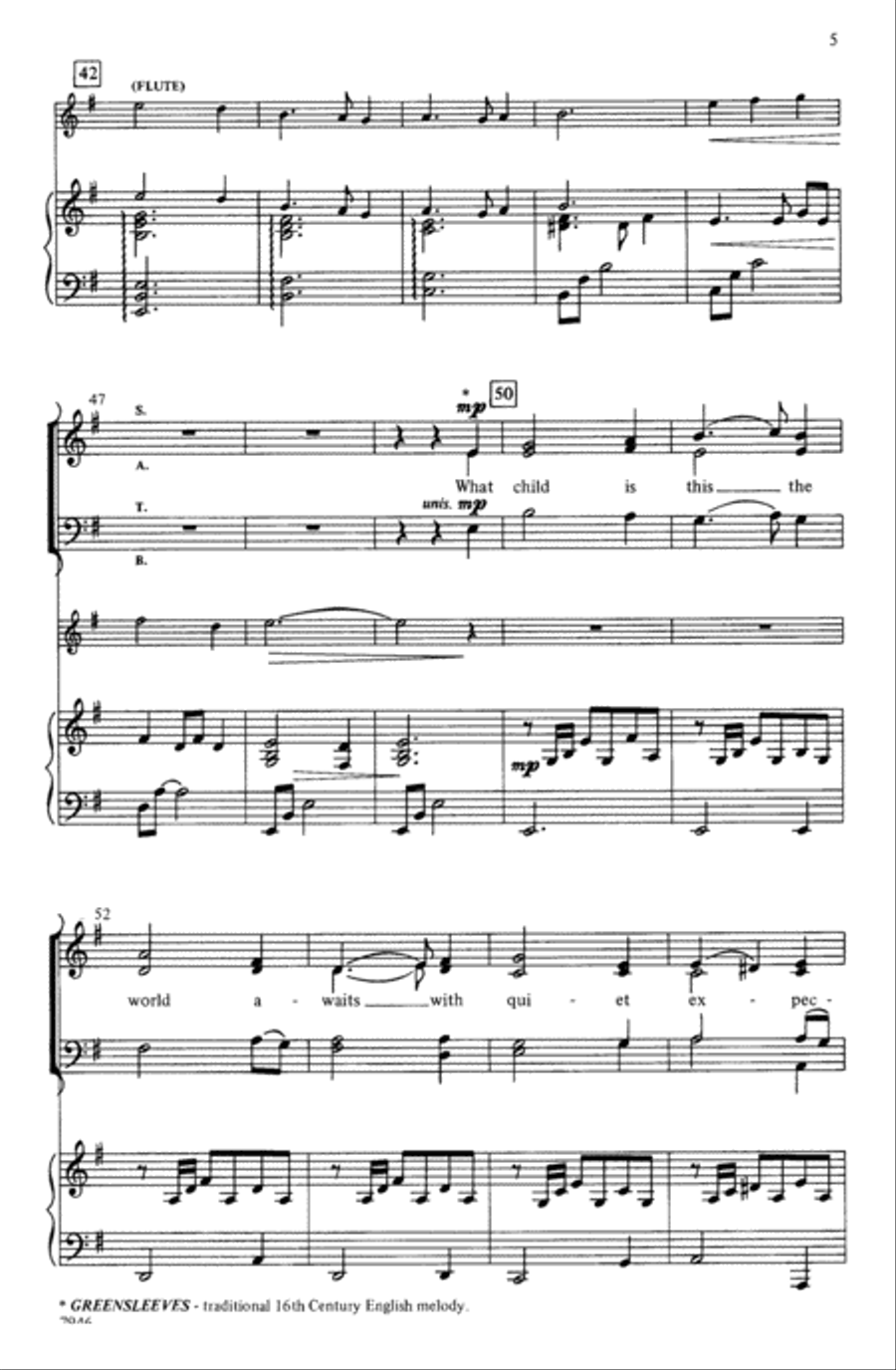 Carol for Advent 4-Part scores gallery preview page 5