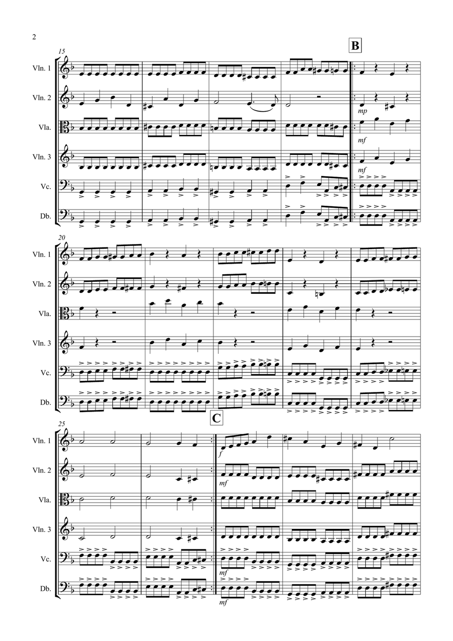 Bach Rocks! for String Orchestra Bach Rocks! for String Orchestra String Quartet scores gallery preview page 2