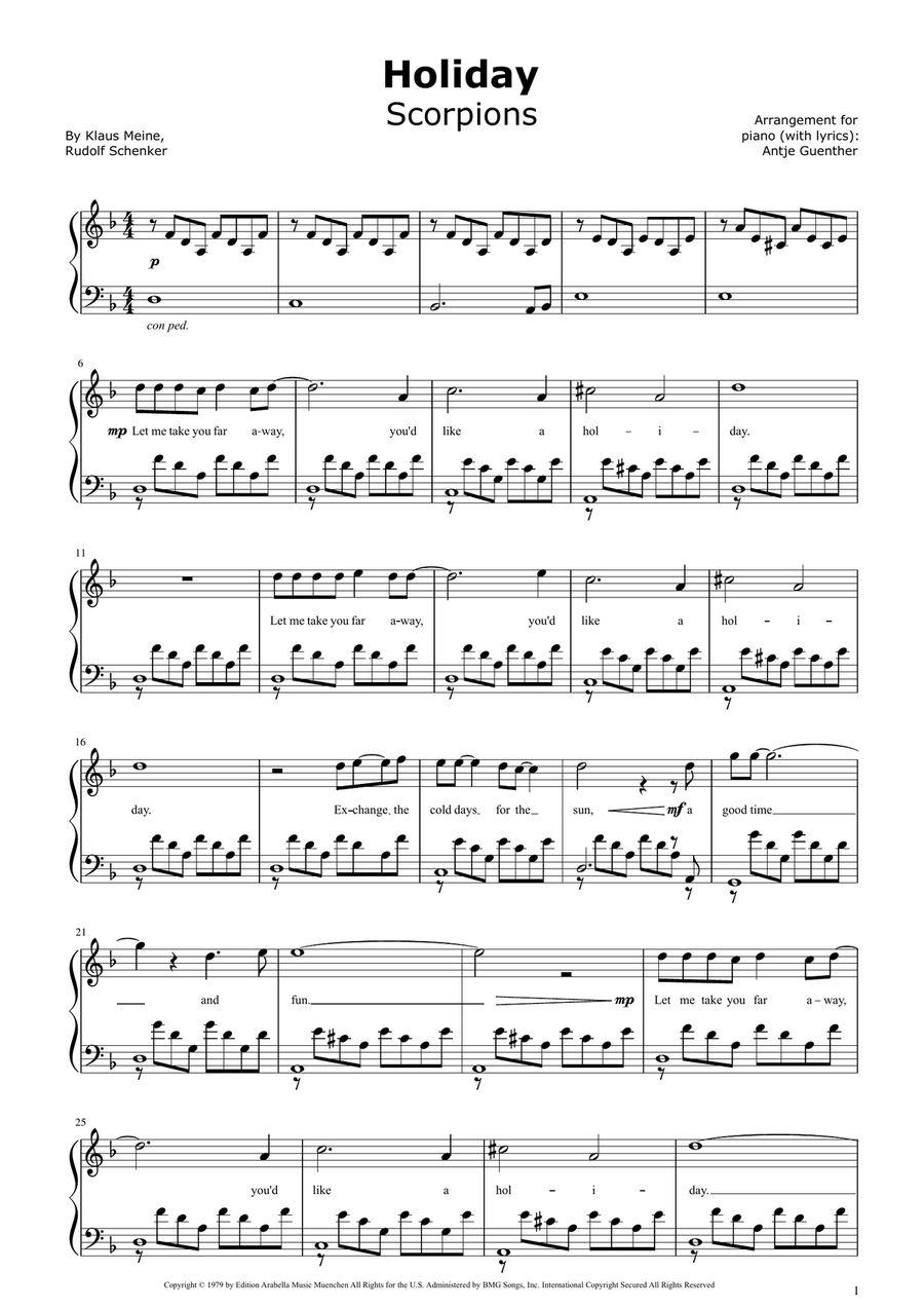 Holiday Piano Solo scores gallery preview page 1