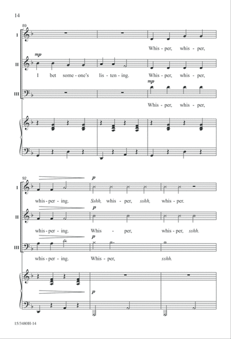 Whisper! 3-Part scores gallery preview page 14