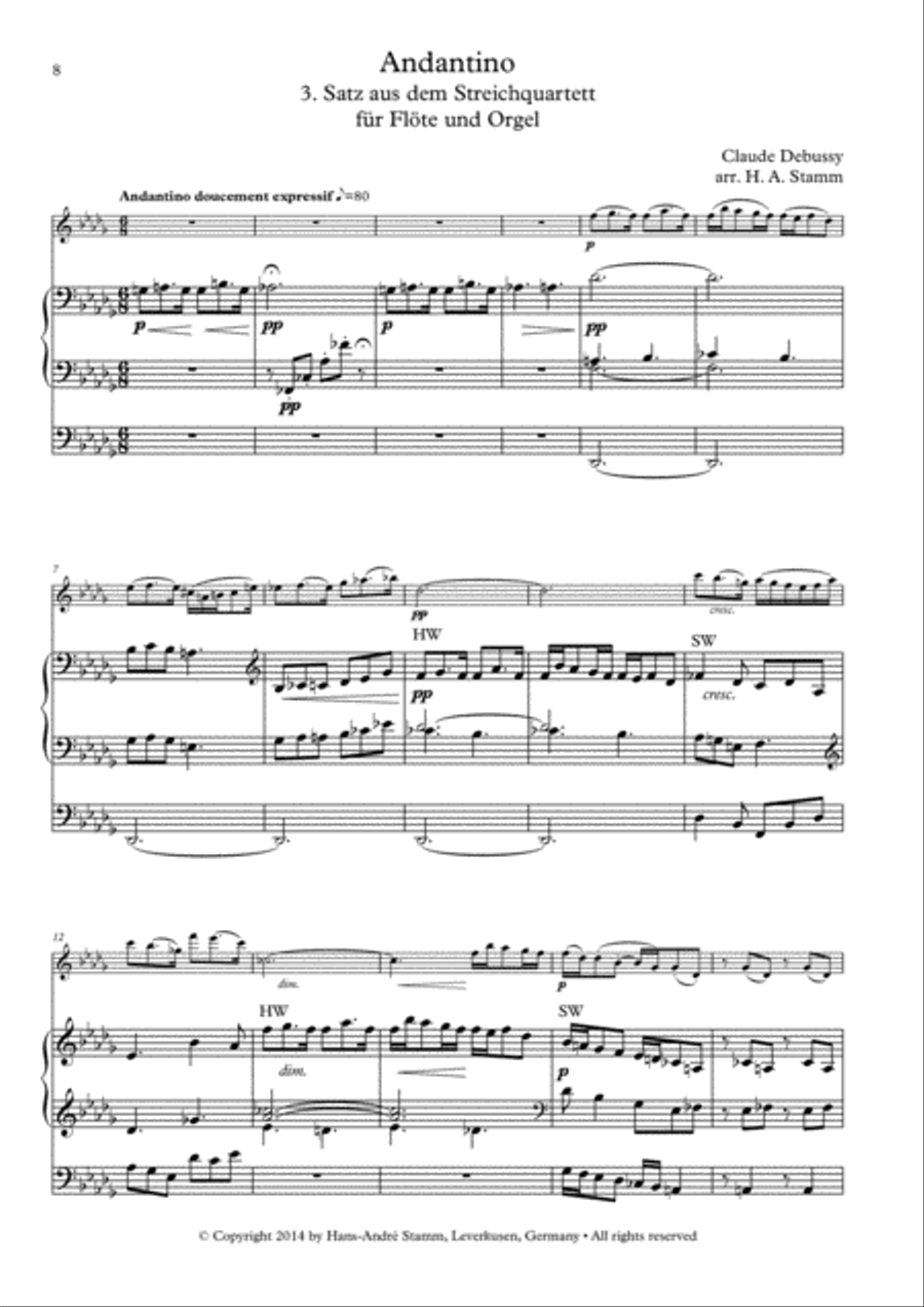 Organ Sound and Flute Magic Vol. II for flute & organ Woodwind Duet scores gallery preview page 3