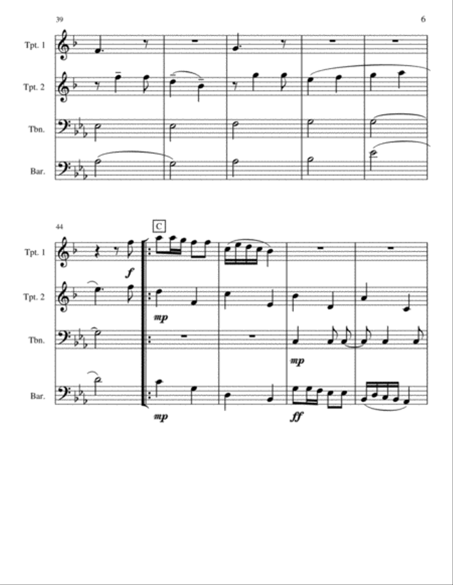 Always by your side Always by your side Brass Ensemble scores gallery preview page 6