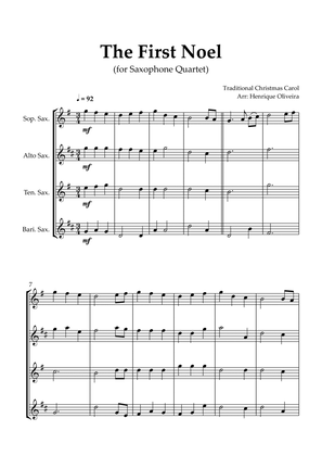 Book cover for The First Noel (Saxophone Quartet) - Intermediate Level